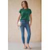 image:imageArachampCloz Womens Wool Blend Short Sleeve Oversized Sweater Business Casual Tops Summer 2026Teal