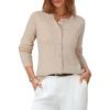 image:imageArachampCloz Womens Wool Blend Lightweight Business Casual Cardigan Sweaters TopsApricot