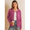 image:imageArachampCloz Womens Wool Blend Lightweight Business Casual Cardigan Sweaters TopsRose Red