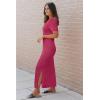 image:imageArachampCloz Womens Wool Blend Lightweight Spring Casual T Shirts Maxi Dress 2026Rose Red