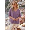 image:imageArachampCloz Womens Wool Blend Elbow Sleeve Summer Oversized Casual SweaterLavender