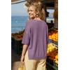 image:imageArachampCloz Womens Wool Blend Elbow Sleeve Summer Oversized Casual SweaterLavender