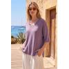 image:imageArachampCloz Womens Wool Blend Elbow Sleeve Summer Oversized Casual SweaterLavender