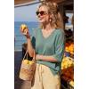image:imageArachampCloz Womens Wool Blend Elbow Sleeve Summer Oversized Casual SweaterSage Green
