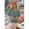 image:imageArachampCloz Womens Wool Blend Elbow Sleeve Summer Oversized Casual SweaterSage Green