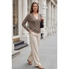 image:imageArachampCloz Womens 100 Cotton Regular Fit V Neck Button Up Cardigan Sweaters All Season Work TopsAcoffee