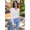 image:imageArachampCloz Womens 100 Cotton Regular Fit V Neck Button Up Cardigan Sweaters All Season Work TopsAwhite