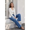 image:imageArachampCloz Womens 100 Cotton Regular Fit V Neck Button Up Cardigan Sweaters All Season Work TopsAwhite