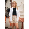 image:imageArachampCloz Womens 100 Cotton Short Sleeve Sweater Cropped Crew Neck Business Casual Tops Summer 2026Black