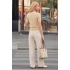 image:imageArachampCloz Womens 100 Cotton Short Sleeve Sweater Cropped Crew Neck Business Casual Tops Summer 2026Khaki