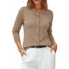 image:imageArachampCloz Womens Wool Blend Lightweight Business Casual Cardigan Sweaters TopsCamel