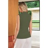 image:imageArachampCloz Womens 100 Cotton Slim Fit Button Down Summer Business Casual Tank Tops 2026Army Green