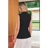 image:imageArachampCloz Womens 100 Cotton Slim Fit Button Down Summer Business Casual Tank Tops 2026Black