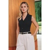 image:imageArachampCloz Womens 100 Cotton Slim Fit Button Down Summer Business Casual Tank Tops 2026Black
