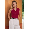 image:imageArachampCloz Womens 100 Cotton Slim Fit Button Down Summer Business Casual Tank Tops 2026Burgundy