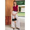 image:imageArachampCloz Womens 100 Cotton Slim Fit Button Down Summer Business Casual Tank Tops 2026Burgundy