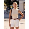 image:imageArachampCloz Womens Wool Blend Slim Fit Sweater Soft Turtleneck Casual Tank 2026Apricot