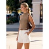 image:imageArachampCloz Womens Wool Blend Slim Fit Sweater Soft Turtleneck Casual Tank 2026Camel