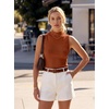 image:imageArachampCloz Womens Wool Blend Slim Fit Sweater Soft Turtleneck Casual Tank 2026Caramel