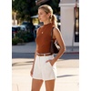 image:imageArachampCloz Womens Wool Blend Slim Fit Sweater Soft Turtleneck Casual Tank 2026Caramel