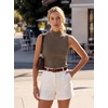 image:imageArachampCloz Womens Wool Blend Slim Fit Sweater Soft Turtleneck Casual Tank 2026Coffee