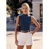 image:imageArachampCloz Womens Wool Blend Slim Fit Sweater Soft Turtleneck Casual Tank 2026Dark Blue