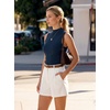 image:imageArachampCloz Womens Wool Blend Slim Fit Sweater Soft Turtleneck Casual Tank 2026Dark Blue