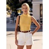 image:imageArachampCloz Womens Wool Blend Slim Fit Sweater Soft Turtleneck Casual Tank 2026Light Turmeric