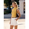 image:imageArachampCloz Womens Wool Blend Slim Fit Sweater Soft Turtleneck Casual Tank 2026Light Turmeric