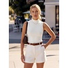 image:imageArachampCloz Womens Wool Blend Slim Fit Sweater Soft Turtleneck Casual Tank 2026Offwhite