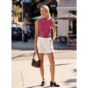 image:imageArachampCloz Womens Wool Blend Slim Fit Sweater Soft Turtleneck Casual Tank 2026Rose Red