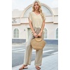 image:imageArachampCloz Women Crochet Tops 2025 Summer Wool Blended Sweater Vest Short Sleeve Fashion Outfits Oversized CoverupApricot