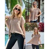 image:imageArachampCloz Women Crochet Tops 2025 Summer Wool Blended Sweater Vest Short Sleeve Fashion Outfits Oversized CoverupCamel