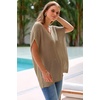 image:imageArachampCloz Women Crochet Tops 2025 Summer Wool Blended Sweater Vest Short Sleeve Fashion Outfits Oversized CoverupCamel