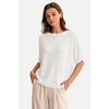 image:imageArachampCloz Womens 100 Cotton Oversized Sweater Batwing Sleeve Boat Neck Casual Work Pullover Tops 2026Beige
