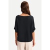 image:imageArachampCloz Womens 100 Cotton Oversized Sweater Batwing Sleeve Boat Neck Casual Work Pullover Tops 2026Black