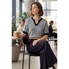 image:imageArachampCloz Womens 100 Cotton Polo V Neck Striped Short Sleeve Spring Casual Pullover Sweaters 2026Black 02