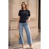 image:imageArachampCloz Womens 100 Cotton Textured Raglan Short Sleeve Sweater Casual Work Tops 2026Black