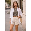 image:imageArachampCloz Womens 100 Cotton Textured Raglan Short Sleeve Sweater Casual Work Tops 2026Coffee