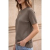 image:imageArachampCloz Womens 100 Cotton Textured Raglan Short Sleeve Sweater Casual Work Tops 2026Coffee