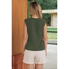 image:imageArachampCloz Womens Button Down Slit Hem Business Casual Sleeveless Blazers Vest Tops 2026Army Green