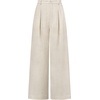 image:imageArachampCloz Womens Linen Blend Wide Leg Palazzo Pants AllSeason Business Casual Outfits Dress TrousersApricot