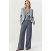 image:imageArachampCloz Womens Linen Blend Wide Leg Palazzo Pants AllSeason Business Casual Outfits Dress TrousersGrey