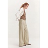 image:imageArachampCloz Womens Linen Blend Wide Leg Palazzo Pants AllSeason Business Casual Outfits Dress TrousersKhaki