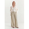 image:imageArachampCloz Womens Linen Blend Wide Leg Palazzo Pants AllSeason Business Casual Outfits Dress TrousersKhaki