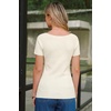 image:imageArachampCloz Womens Wool Blend Short Sleeve Sweater V Neck Lightweight Business Casual Outfits Spring Tops 2026Beige