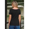 image:imageArachampCloz Womens Wool Blend Short Sleeve Sweater V Neck Lightweight Business Casual Outfits Spring Tops 2026Black