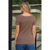 image:imageArachampCloz Womens Wool Blend Short Sleeve Sweater V Neck Lightweight Business Casual Outfits Spring Tops 2026Coffee