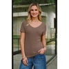 image:imageArachampCloz Womens Wool Blend Short Sleeve Sweater V Neck Lightweight Business Casual Outfits Spring Tops 2026Coffee