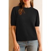 image:imageArachampCloz Womens Wool Blend Soft Fuzzy Puff Sleeve Cute Casual Fall Sweaters 2025Black